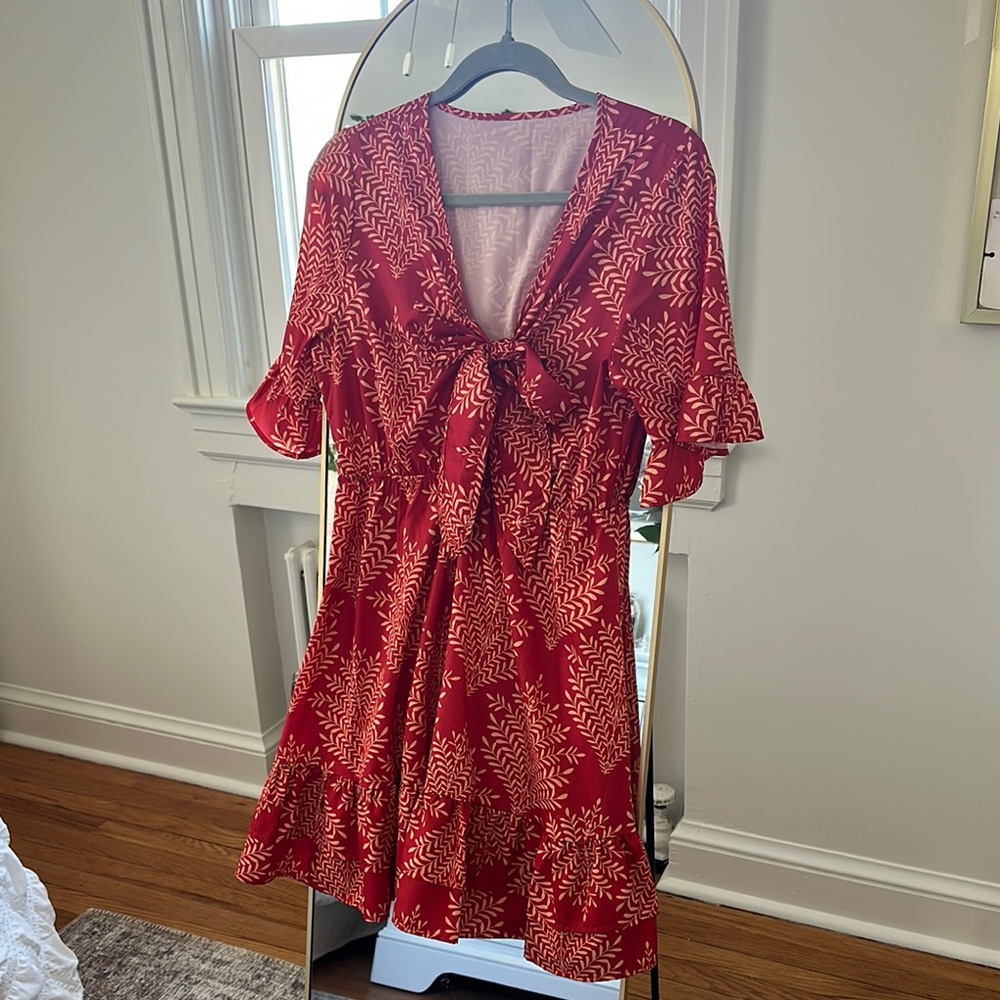 Cupshe Red and Orange Mini Dress
